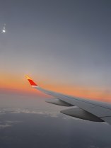 Coucher du soleil depuis le hublot