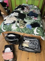 préparation de mes bagages