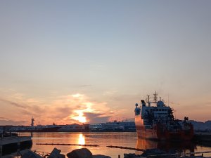 Premier coucher de soleil à Vigo 
