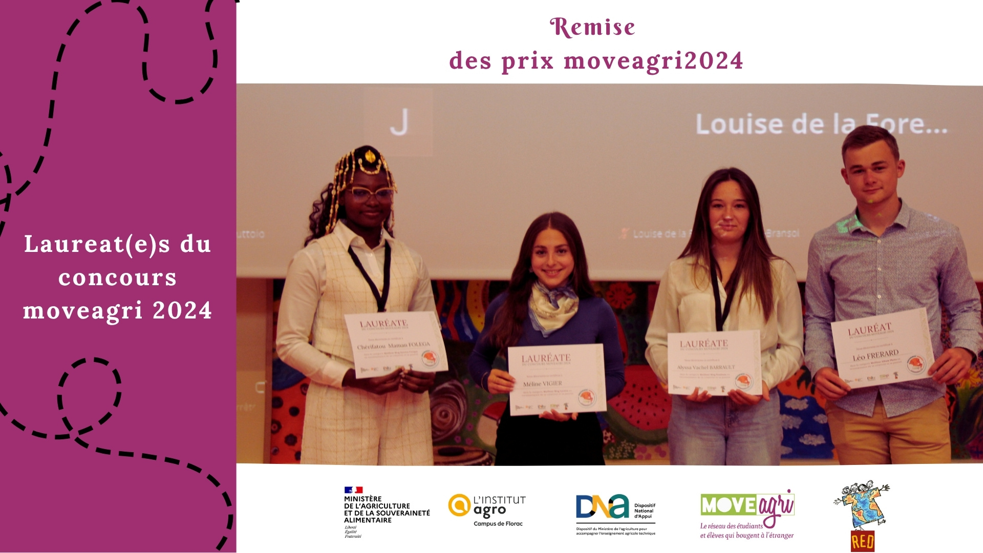 Photo des laureat(e)s du concours Moveagri 2024